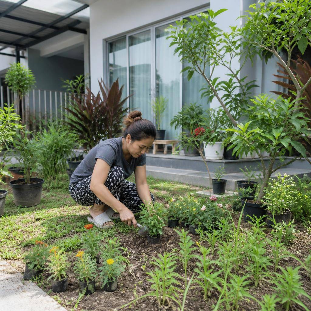 10 ไอเดียจัดสวนดอกไม้เมืองร้อนในพื้นที่จำกัดที่ช่วยให้บ้านดูร่มรื่นและเย็นสบาย